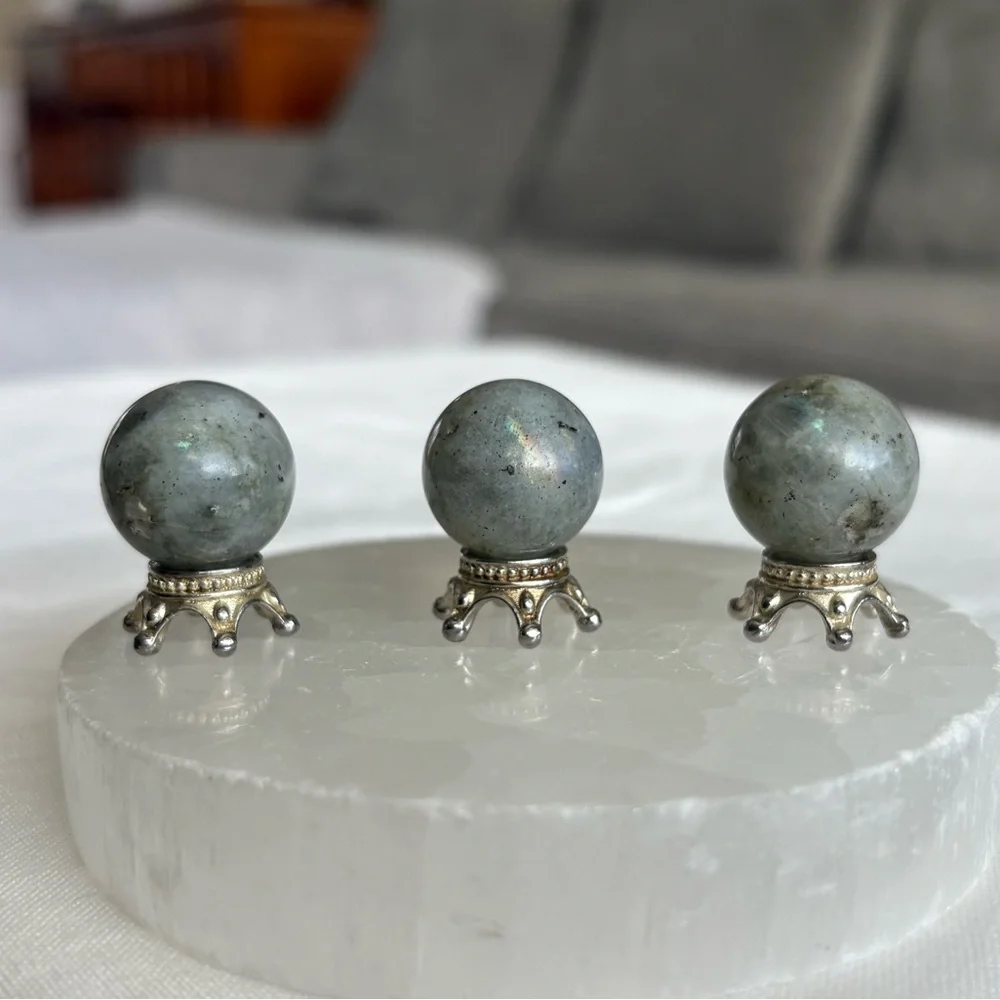 Mini labradorite sphere bundle - Picture 2 of 2